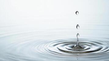 Water drop with ripple effect photo
