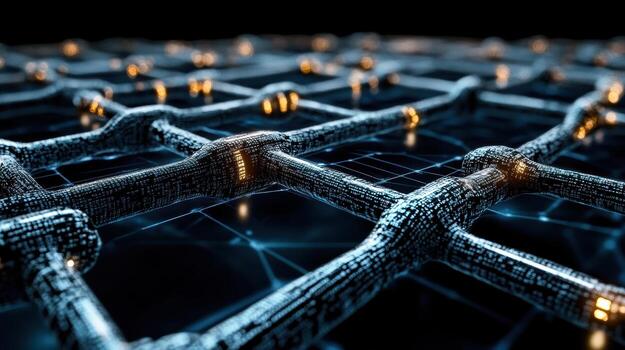 A computer network with many lights photo