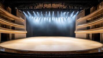 Empty stage with lights and stage photo