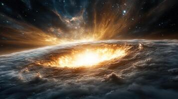 An image of a star exploding in space photo