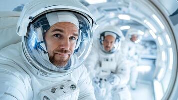Astronauts in space suit photo