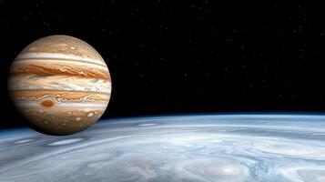 Jupiter's moon jupiter and its rings photo