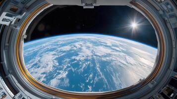 Earth from space window view elements of this image furnished by nasa photo