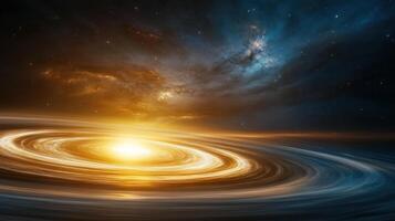 An abstract image of a spiral galaxy photo