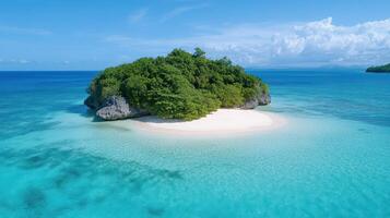 A small island in the middle of the ocean photo