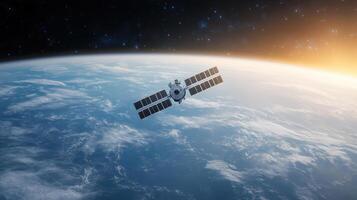 An image of a satellite in space photo