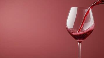 Red wine being poured into a glass photo