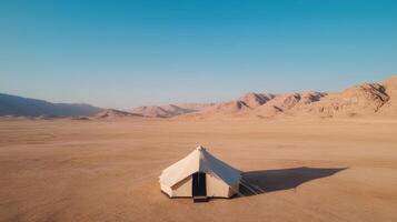 A tent in the desert photo