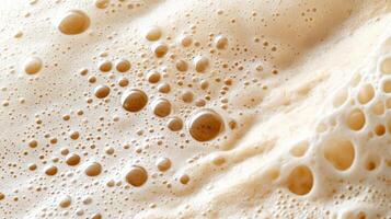 A close up of a white substance with bubbles photo
