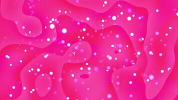 Pink wavy shapes and white glowing dots for abstract backgrounds, modern design projects, art prints, web banners, and digital presentations. video