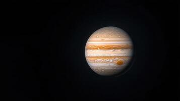Jupiter, the largest planet in our solar system, is seen in this image taken by the photo