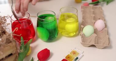 Engaging in a Colorful Easter Egg Dyeing Activity is a wonderful way to celebrate the holiday video