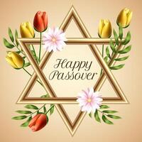 Happy Passover Composition with the Star of David vector