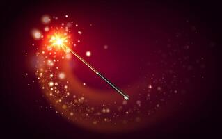 Magic Wand with Red Gradient background vector