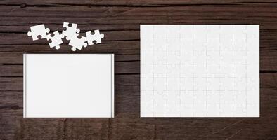 Puzzle Pieces Realistic Background vector