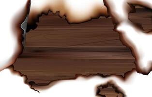 Burned white paper Realistic background vector
