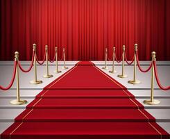 Red carpet Realistic Background vector