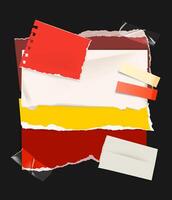 Torn paper Realistic set composition vector