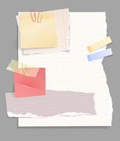 Torn paper Realistic composition vector