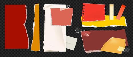 Torn paper Realistic on transparent background vector