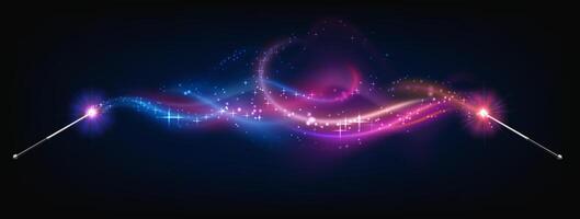 Gradient Magic Sparkles Realistic composition vector