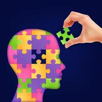 Puzzle Head Background vector