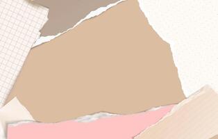 Brown Torn paper Realistic background vector