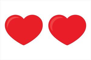 Bold Red Heart Icons for Love and Affection Designs vector