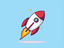 a rocket flying into space. Modern icon design with a sleek,, representing innovation and success vector