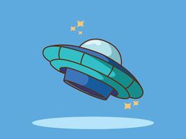 Flying ufo icon. Outline flying ufo icon for web design vector