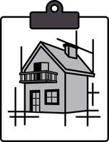 flat icon of blueprint vector