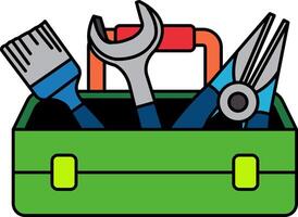 flat icon of tool box vector