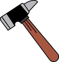 isolate flat icon of Hammer vector