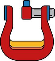 flat icon of Clamp vector