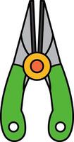 isolate flat icon of Pliers vector