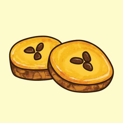 Delicious Javanese mud cake illustration