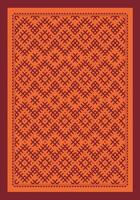 North-Afican old carpet with simple pattern vector