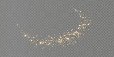 A beautiful swirl of golden sparkles , ideal for various design projects vector