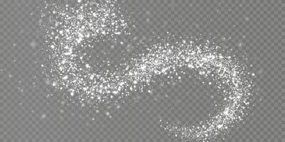 A Dazzling Display of Beautiful, Glittering White Powdery Particles Creating a Stunning Scattering Effect vector