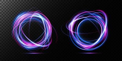 Vibrant light swirls serve to enhance backgrounds, animations, and various graphic design projects effectively vector