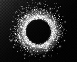 Stunning Sparkling Circular Particle Effect Displayed vector