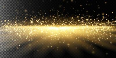 A captivating burst of shimmering golden sparkle greatly enhances both elegant designs along with festive themes vector