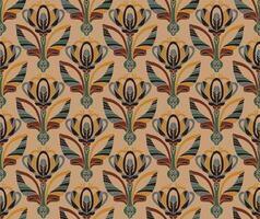 a pattern with. colorful flowers on a beige background vector