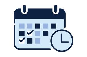 Appointment Scheduler Icon Design, calendar icon, time management, schedule icon, event planner vector