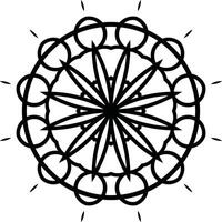 Line Mandala Art Border Design Circular Pattern in the Form of a Mandala Decorative Ornament in Ethnic Oriental Style. vector