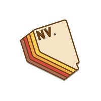 Nevada Map with Simple and Retro Style Perfect for Print, Apparel, etc vector
