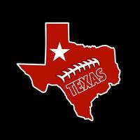Texas Map with NFL Ball Texture Perfect for Print, Apparel, etc vector