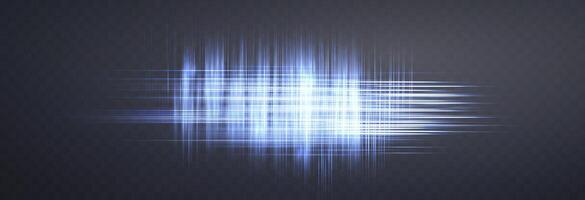 Speed rays, light neon flow, noise effect, blue glow speed lines, colorful light trails. Glitch screen vector