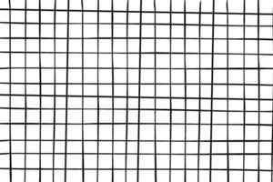 Grid square hand drawn textured lines, notebook grid and striped pattern. Doodle geometric net, chalk or crayon stroke. vector