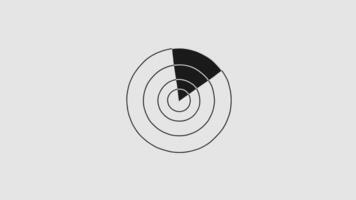 Animated A minimalist illustration shows a target or radar screen with concentric circles video